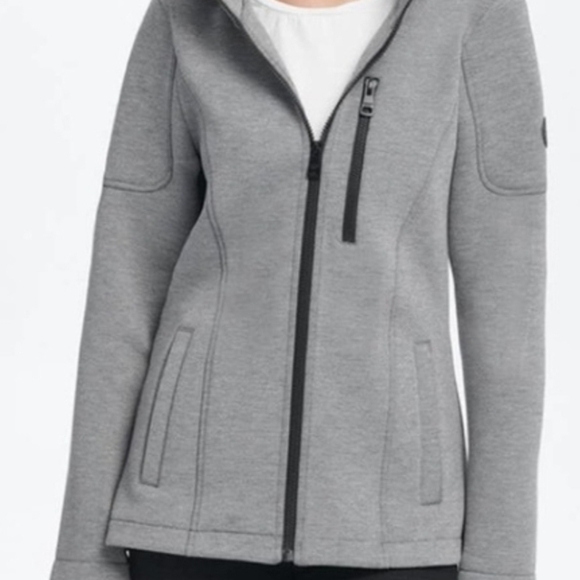 Andrew Marc Jackets & Blazers - Andrew Marc Grey Zip-Up Hoodie With Removable Hood